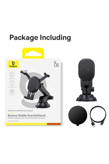 Baseus Sucker 15W Car Phone Holder Wireless Charging Stand Air Vent Gravity Telephone Mount for iPho