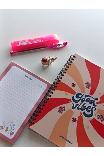 namaviga notebook A5 Spiralli Süresiz Haftalık Planlayıcı Manifest Ajanda
