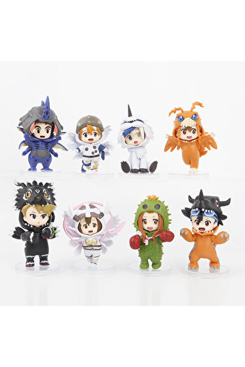 Choice1 No Box 02 8pcs/set Digital Monster Digimon Characters Taichi Matt Ishida Sora Cosplay Agumon Gabumo