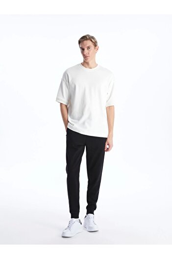 LC Waikiki Ανδρικό παντελόνι Jogger με χοντρό κορδόνι LCWAIKIKI Classic BLACK Standard Fit