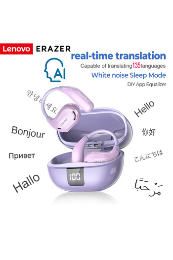Choice5 PURPLE AI ERAZER XT66PRO Bluetooth Earphones ASMR Headsets DIY APP AI Translator Earbuds Wireless He