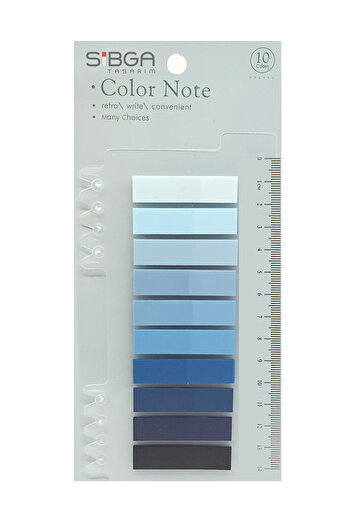 sibga tasarım Transparent Colored Post-It Note Paper - 200 Sheets Bookmark Sticker