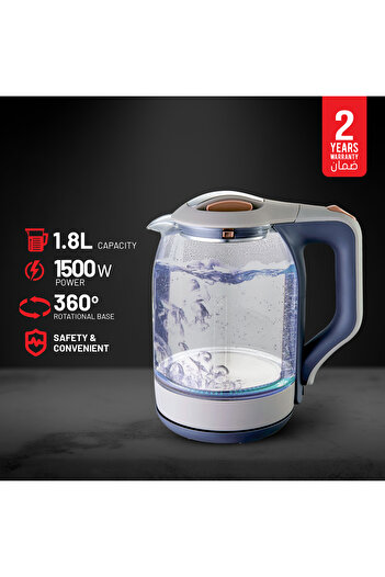 Olsenmark Electric Glass Kettle 1.8 L 1500 W Omk2394 Best