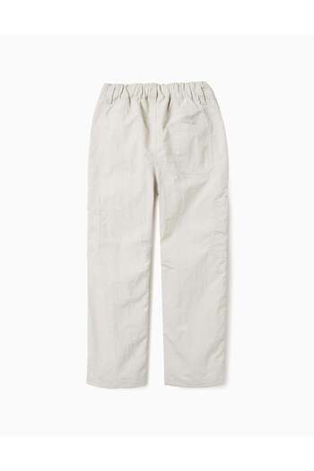 Ziddy Cargo Ripstop Trousers for Boys, Beige