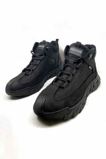 Bulldozer Genuine Leather Rubber Non-Slip Sole Men's Boots
