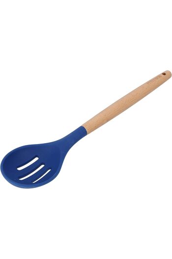 ROYALFORD RF10652 Silicone Slotted Spoon – Wooden Handle, Non-Scratch, Heat Resistant
