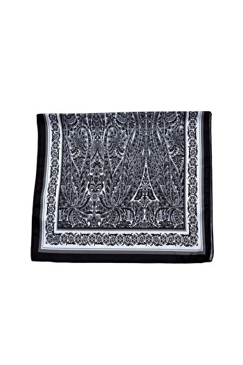 nazipek Digital Printing Soft Bandana 135X40 cm Scarf Satin Fabric Rayon Shawl