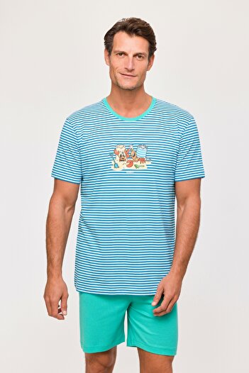 Woody 2-8 Years Old Boy's Pajamas-Pss - 915-Striped Blue