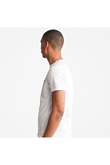 Timberland Dunstan River Men's White Basic Crew Neck T-Shirt