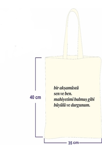 Hobbi Tasarım Laminated Raw Cloth Bag – Poetry