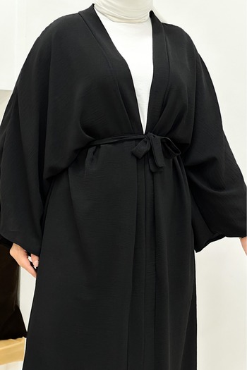 CNG MODA Belted Aerobin Wide Sleeve Oversize Kimono