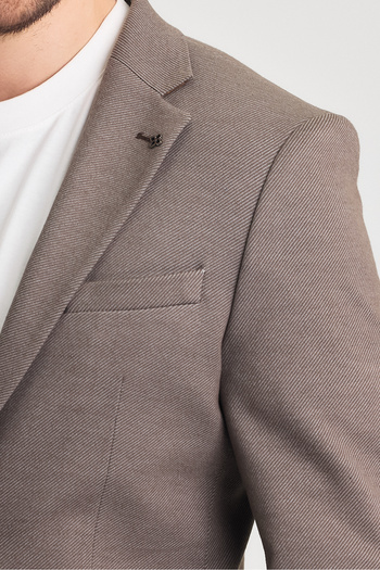 Frappoli Ανδρικό καφέ βαμβακερό μείγμα Pacune Slim Fit Lycra Stretchy Sports Blazer Jacket