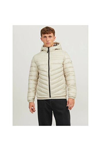 Jack & Jones Jack&jones Hero Puffer Hood Erkek Bej Kapüşonlu Mont