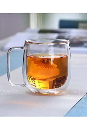 Janset 2 adet çift cidarlı 250 ml Kupa, Çay kahve kupası bardak