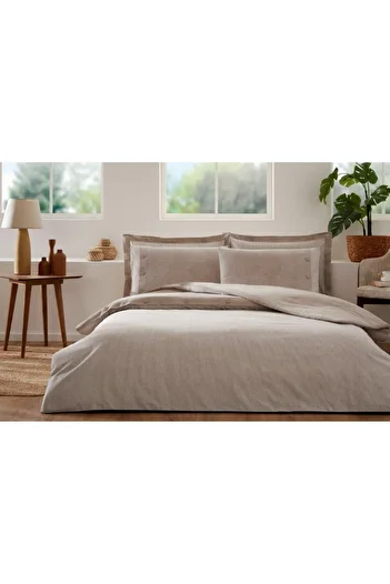 Özdilek Duvet Cover Set with 4 Pillowcases Ranforce Coffee Bean