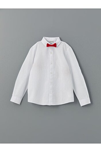 LC Waikiki Basic Long Sleeve Boy's Shirt and Bow Tie
