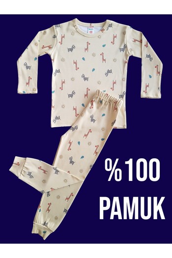 çamaşır bahçesi kendinize iyi bakın Long Sleeve Patterned Children's Pajama Set