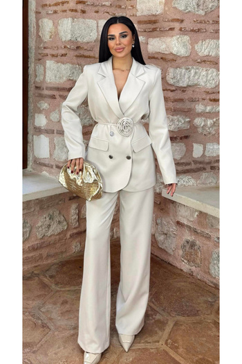 pembekurdelem Women's Rose Feel Jacket-Pants Set