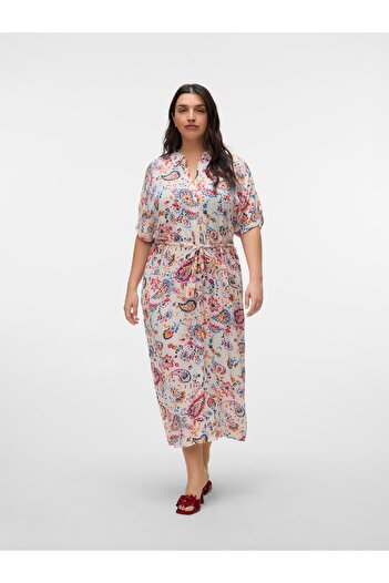 Veromoda Curve Hemdblusenkleid VMCMENNY Langes Kleid