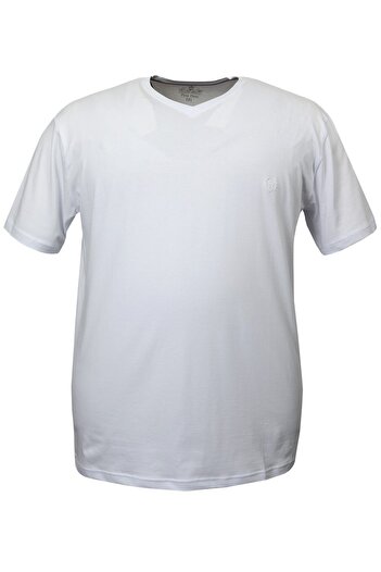 tambattal Plus Size Cotton Single Jersey V-Neck T-Shirt