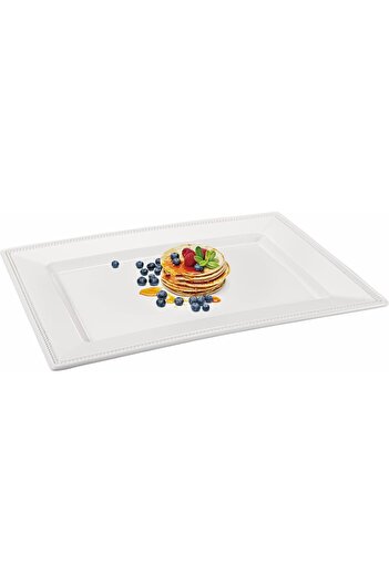 ORCHID 18" EMBOSSED RECT SERVING PLATE