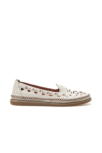 Mammamia Women's Genuine Leather Orthopedic Sole Casual Shoes 25Y D25Ya-345 Z Bone