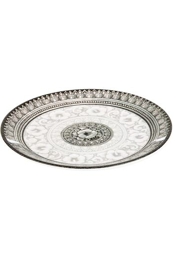 AKDC Srv Antiq Plate Small L(18cm) xW(18cm) xH(2cm) Black And White