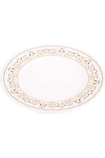 AKDC M/Mine Dessert Plate L(20cm) xW(20cm) xH(2cm) White And Brown