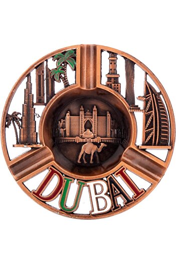 AKDC Dubai Souvenir Plate 11Cm X 11Cm X 1Cm White