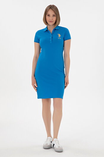 U.S. Polo Assn. Rochie tricotată pentru damă Saks Polo Gât Mini Size 50280069-VR045
