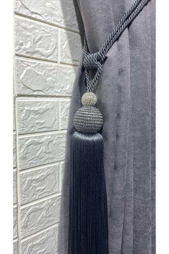 Helezoni Curtain Accessory Tasseled Bracol Stone Luxury Curtain Retractor Cornice Attachment 1 Pc