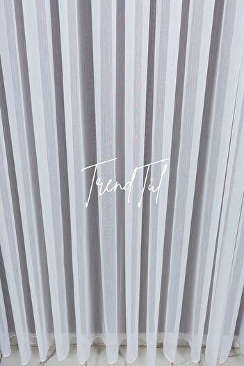 Tül Shop Does Not Want Ironing Does Not Wrinkle Heavyweight Elegant and Modern Glitter-Bamboo Model 1/2 Sparse Pleated Tulle Curtain