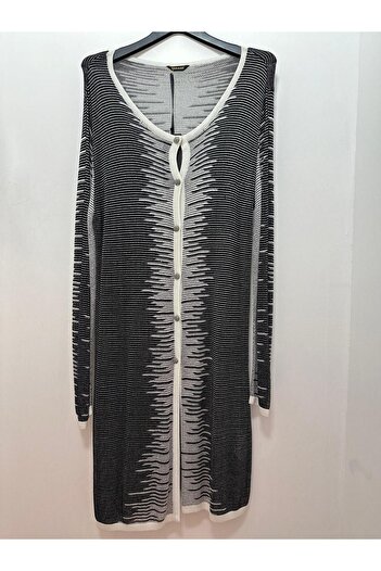 Kayra Long Sleeve Striped Knitted Cardigan
