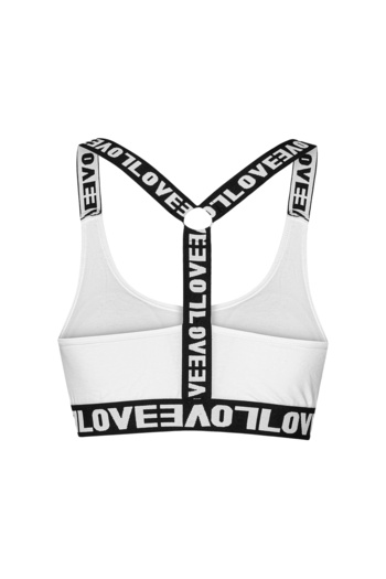 HNX Cotton Love Rubber Removable Covered Women's Sports Bustier 2 Pcs