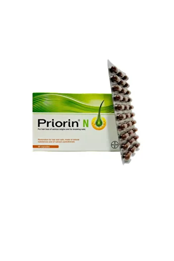 Bayer كبسولات Priorin N لعلاج تساقط الشعر، عبوة من 90 كبسولة