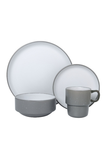 Bien Servi 16-Piece Elegant and Modern Design Stoneware Dinner Set