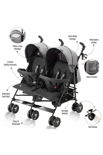 TEKNUM Teknum Twin Stroller Fellow-Grey