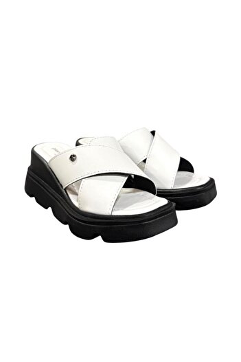 Pierre Cardin High Wedge Heel Anatomical Sole Slippers