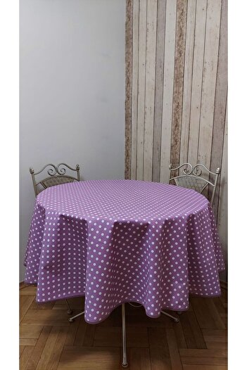 gonk Round, Polka Dot, Duck (Liquid Pusher, Stain Proof) Fabric, Tablecloth