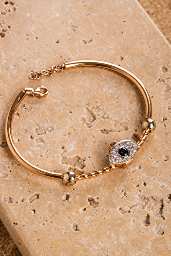 Safir Kuyumculuk S'Charm Eye Charm with Diamonds
