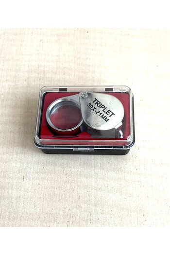 SANAT TACİRİ 30X 21mm Metal Small Close-Up Magnifier Pocket Magnifier