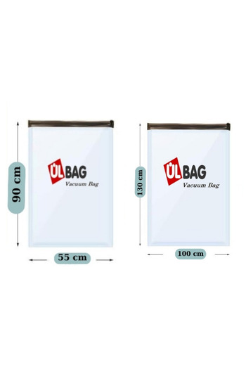 ÜLBAG 2-Piece Vacuum Storage Bag Set - 1 Large Size Dress, 1 Headgear, Double Quilt