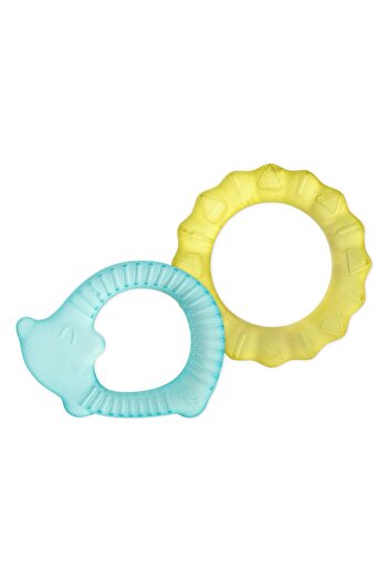 Green Sprouts Cool Nature Teether (2 Pack)-Yellow/Aqua Set