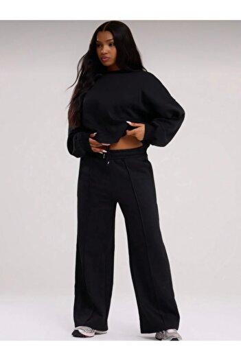 LACKH Black Wide Leg Cimali Tracking Pants