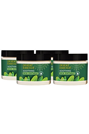 Desert Essence Organic Tea Tree Oil Ointment - 1 Fl Oz, Pack of 4 - Jojoba, Lavender, Vitamin E, Sweet Almond