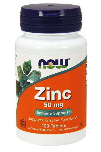Now Foods Zinc Gluconate, 100 Tablets / 50mg