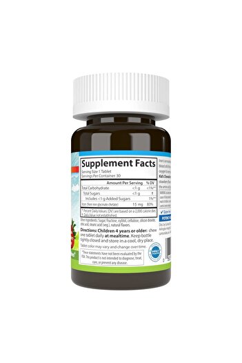 Carlson Kid's Chewable Iron, 15 mg, Superior Absorption, Blood Health, Strawberry Flavor, 30 Tablets