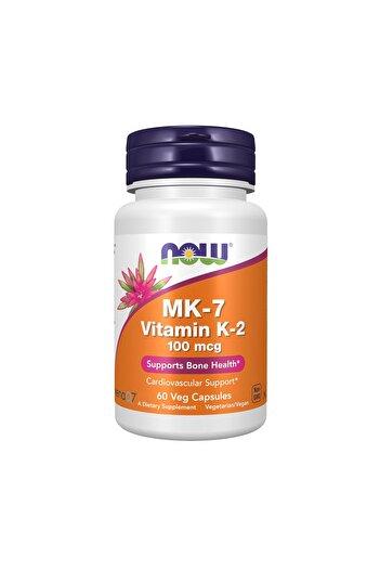 Now Foods MK-7 Vitamin K-2 100 mcg, Cardiovascular & Bone Health Support, 60 Veg Capsules