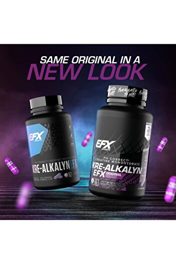 EFX Sports Kre-Alkalyn EFX | pH Correct Creatine Monohydrate | Strength, Muscle Growth | 120 Capsules