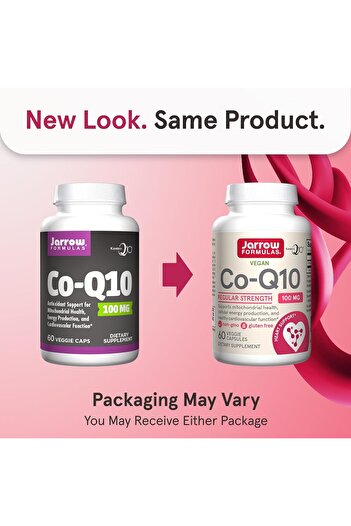 Jarrow Formulas Co-Q10 100mg - 60 Veggie Caps - Antioxidant for Energy, Heart & Mitochondrial Health - 60 Servings